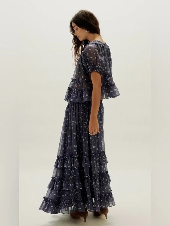 Free People Morning Mist Navy Blue NWT Size small - Picture 4 of 9